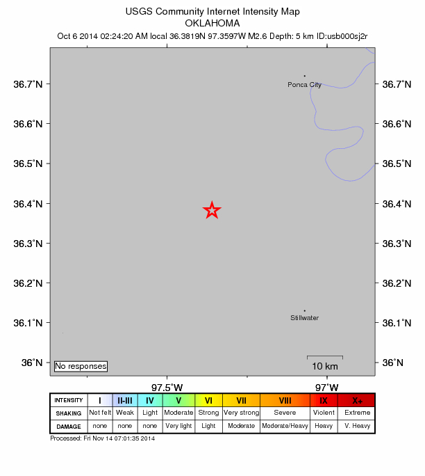 Did You Feel It? map: shaking reported by the public