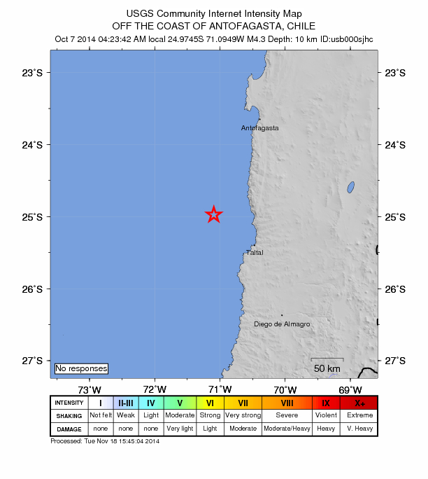 Did You Feel It? map: shaking reported by the public