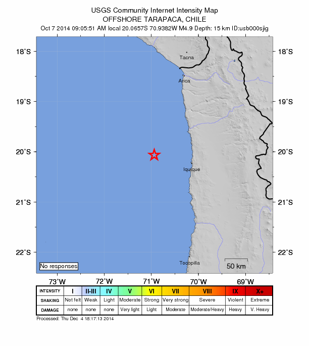 Did You Feel It? map: shaking reported by the public