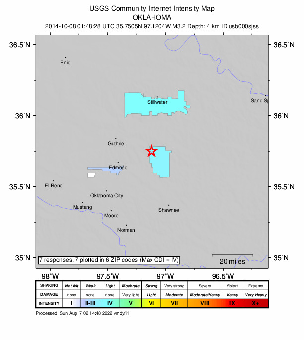 Did You Feel It? map: shaking reported by the public