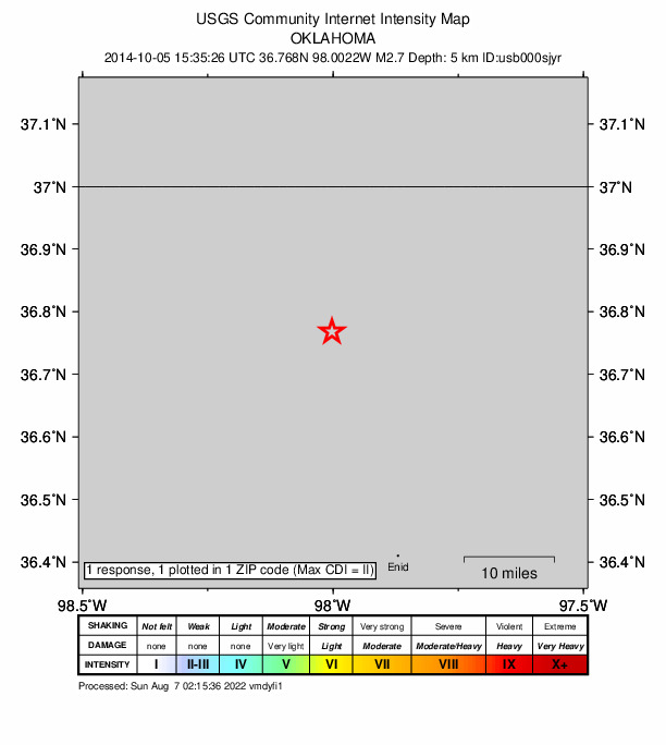 Did You Feel It? map: shaking reported by the public
