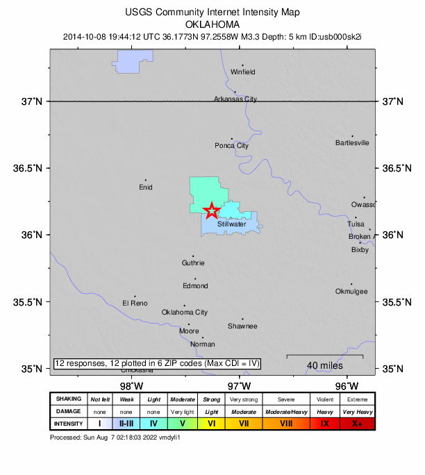 Did You Feel It? map: shaking reported by the public