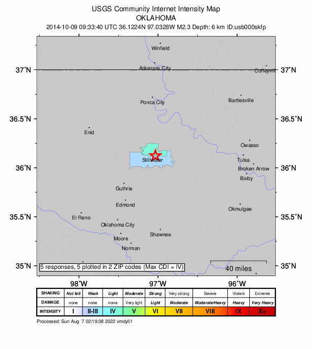 Did You Feel It? map: shaking reported by the public