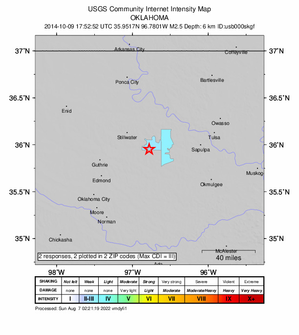 Did You Feel It? map: shaking reported by the public