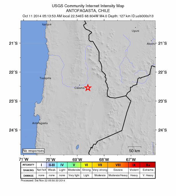 Did You Feel It? map: shaking reported by the public