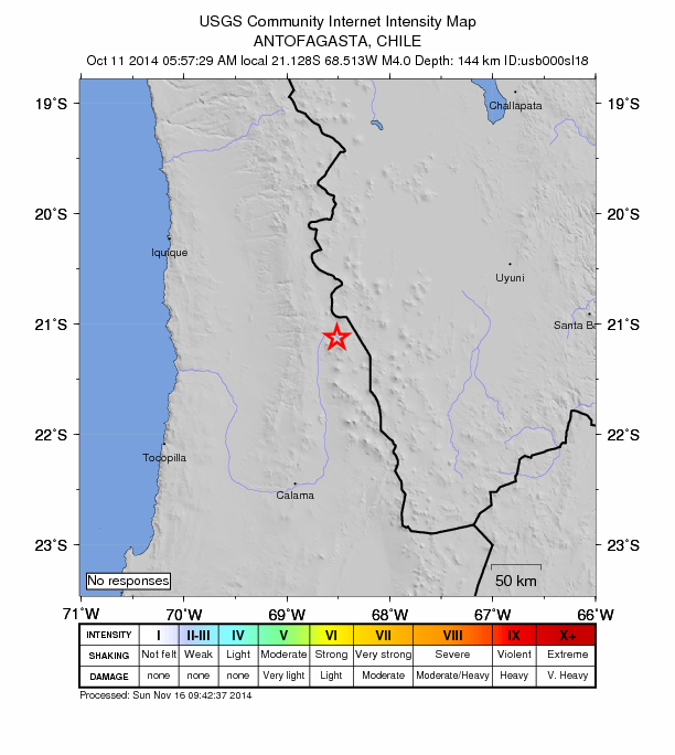Did You Feel It? map: shaking reported by the public