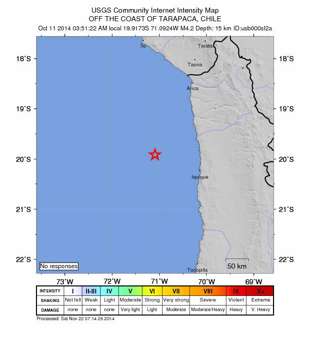 Did You Feel It? map: shaking reported by the public