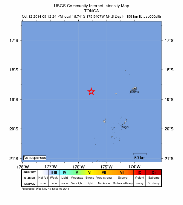 Did You Feel It? map: shaking reported by the public