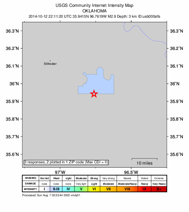 Did You Feel It? map: shaking reported by the public