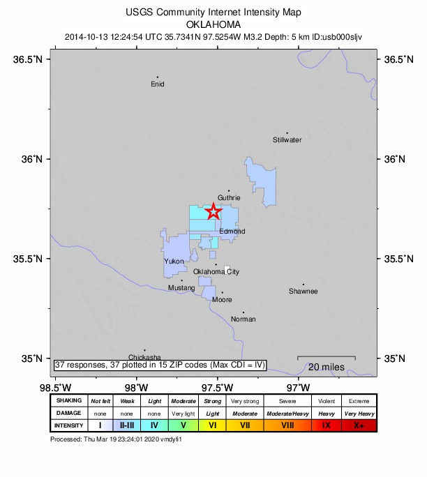 Did You Feel It? map: shaking reported by the public