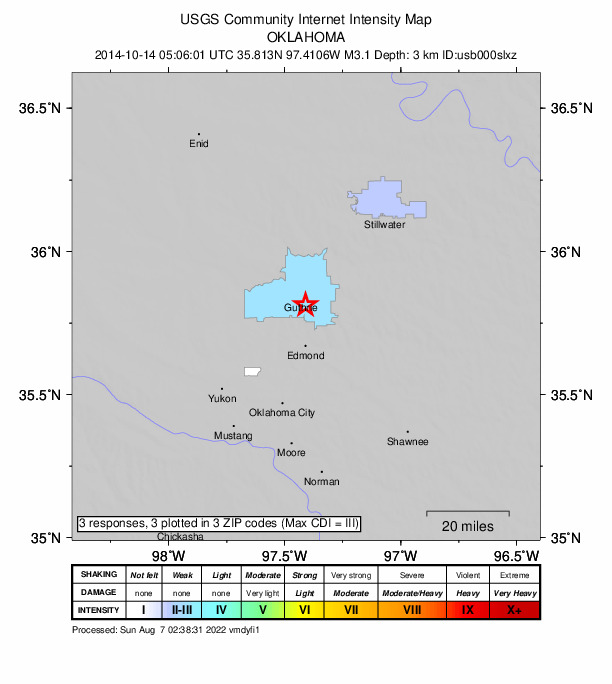 Did You Feel It? map: shaking reported by the public