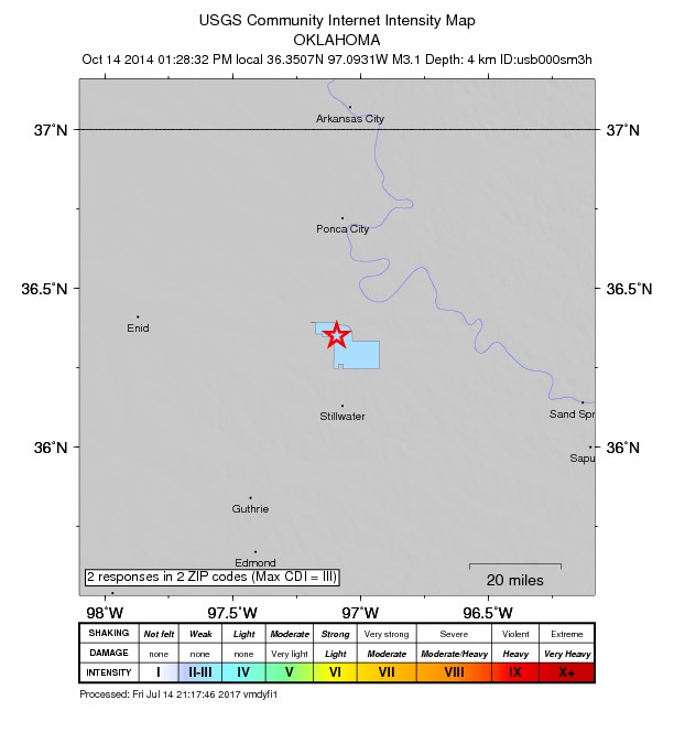 Did You Feel It? map: shaking reported by the public