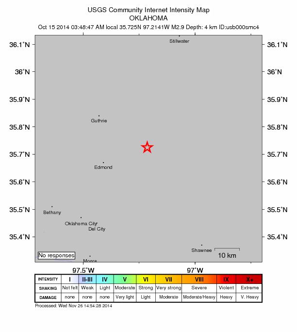 Did You Feel It? map: shaking reported by the public