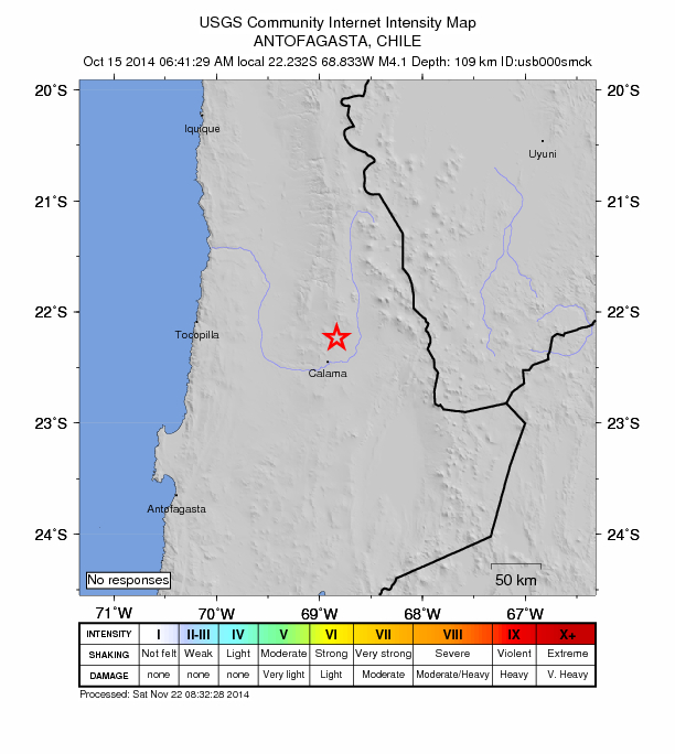Did You Feel It? map: shaking reported by the public
