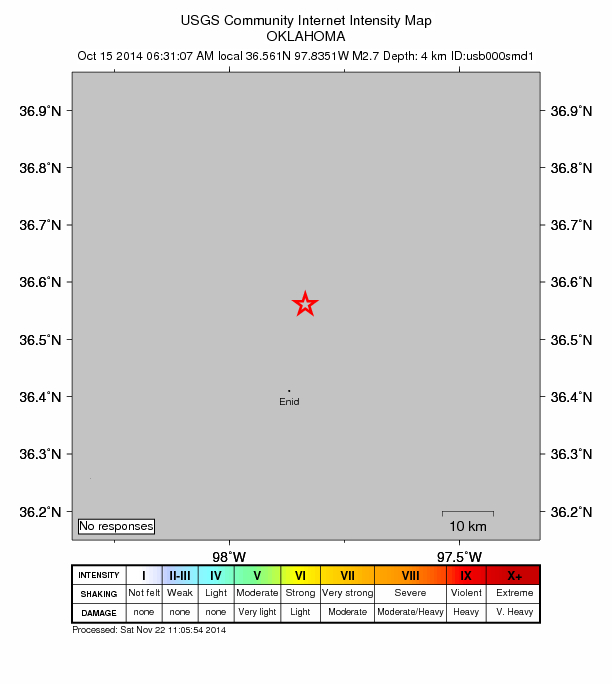 Did You Feel It? map: shaking reported by the public