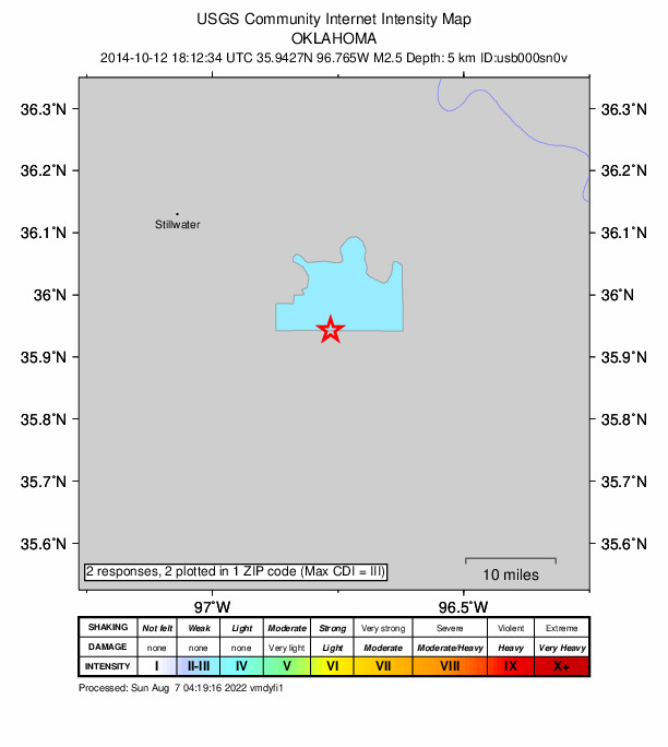 Did You Feel It? map: shaking reported by the public