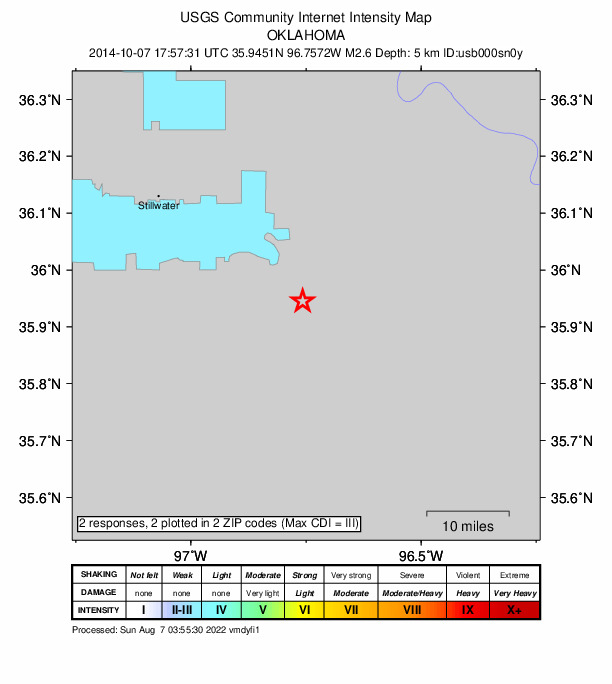 Did You Feel It? map: shaking reported by the public