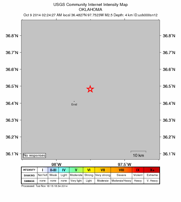 Did You Feel It? map: shaking reported by the public