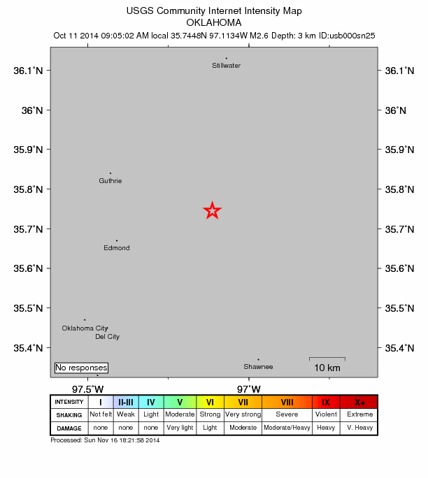 Did You Feel It? map: shaking reported by the public