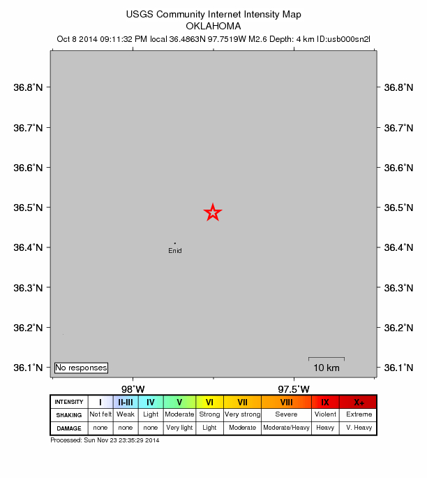 Did You Feel It? map: shaking reported by the public