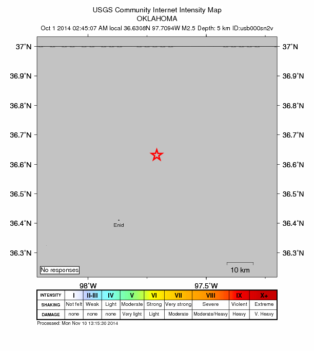 Did You Feel It? map: shaking reported by the public