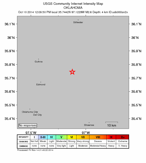 Did You Feel It? map: shaking reported by the public