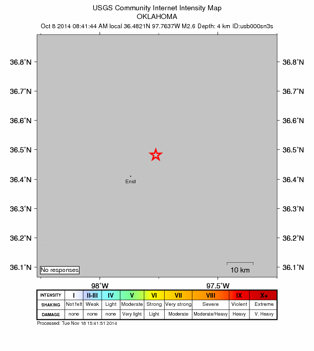 Did You Feel It? map: shaking reported by the public