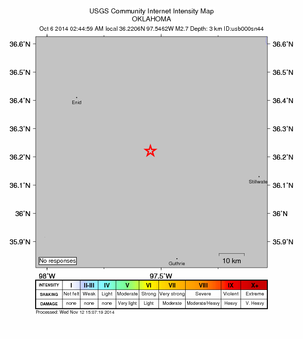 Did You Feel It? map: shaking reported by the public