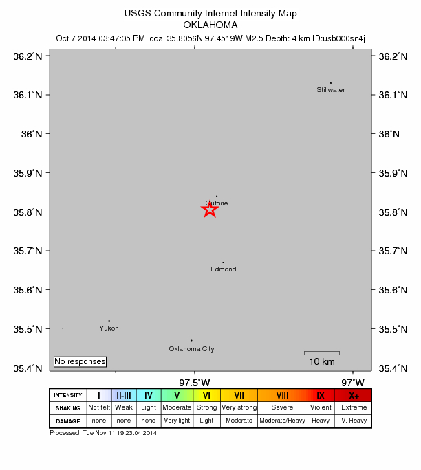 Did You Feel It? map: shaking reported by the public