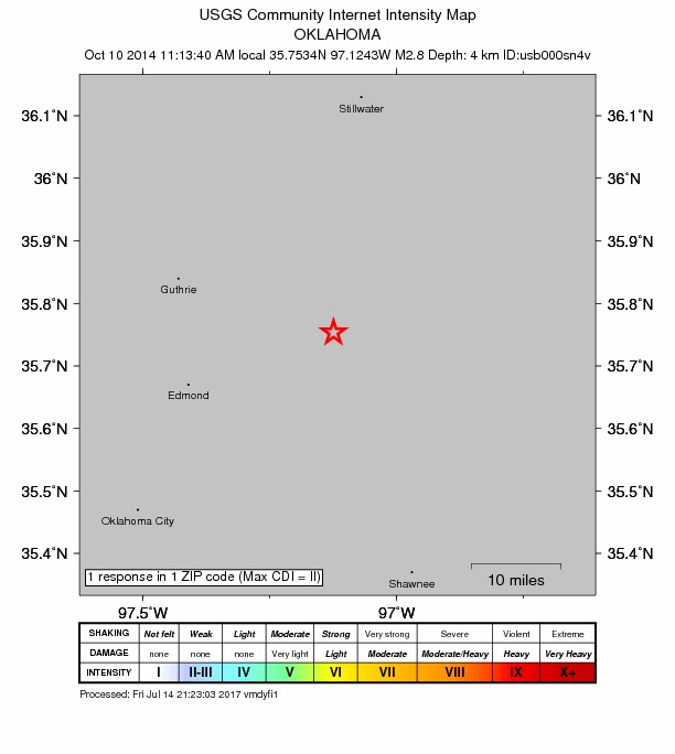 Did You Feel It? map: shaking reported by the public