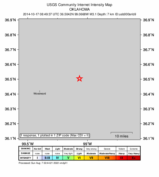 Did You Feel It? map: shaking reported by the public
