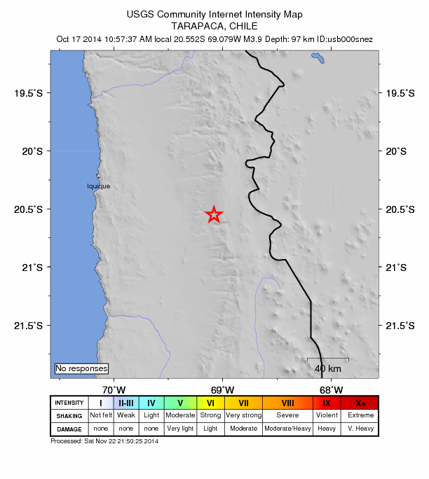 Did You Feel It? map: shaking reported by the public