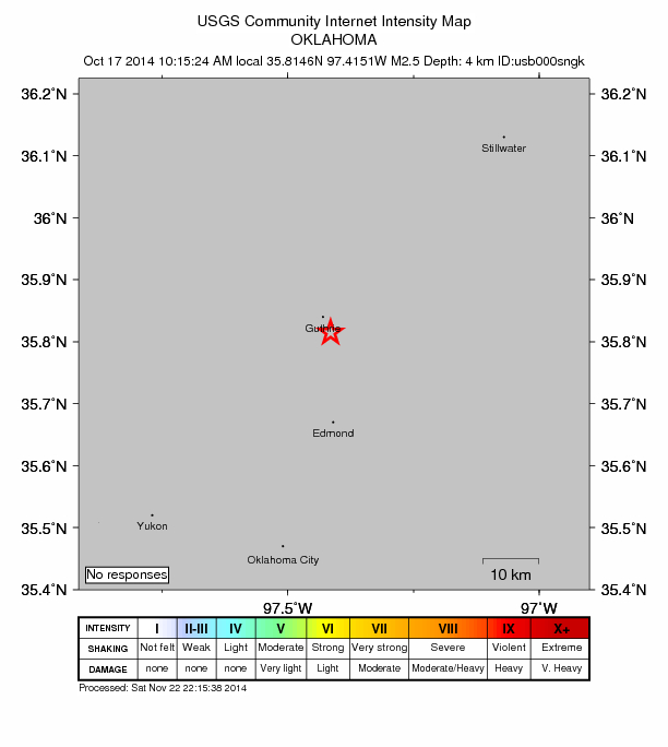 Did You Feel It? map: shaking reported by the public