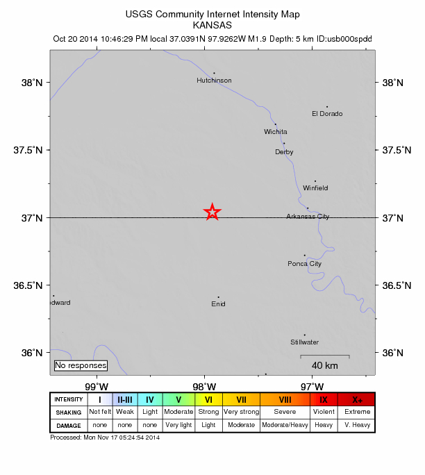 Did You Feel It? map: shaking reported by the public