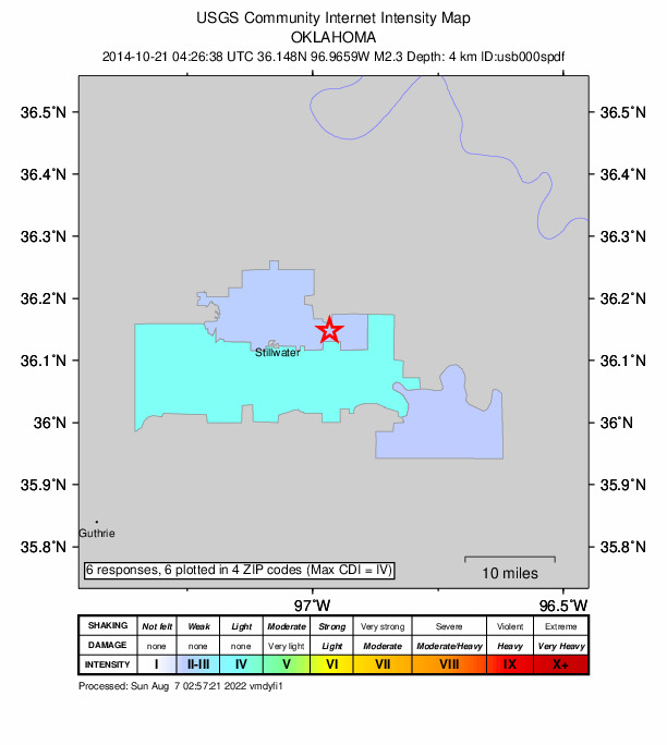 Did You Feel It? map: shaking reported by the public
