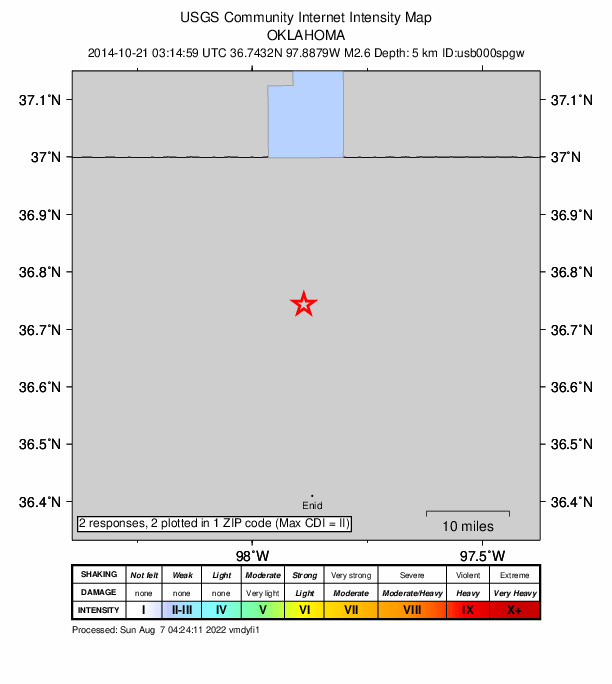 Did You Feel It? map: shaking reported by the public