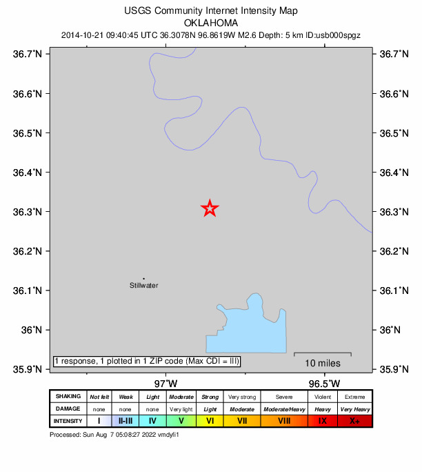 Did You Feel It? map: shaking reported by the public