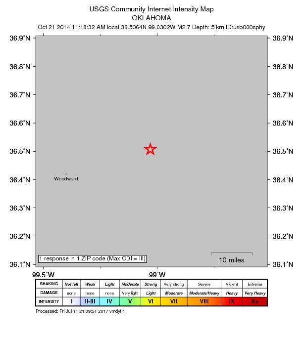 Did You Feel It? map: shaking reported by the public