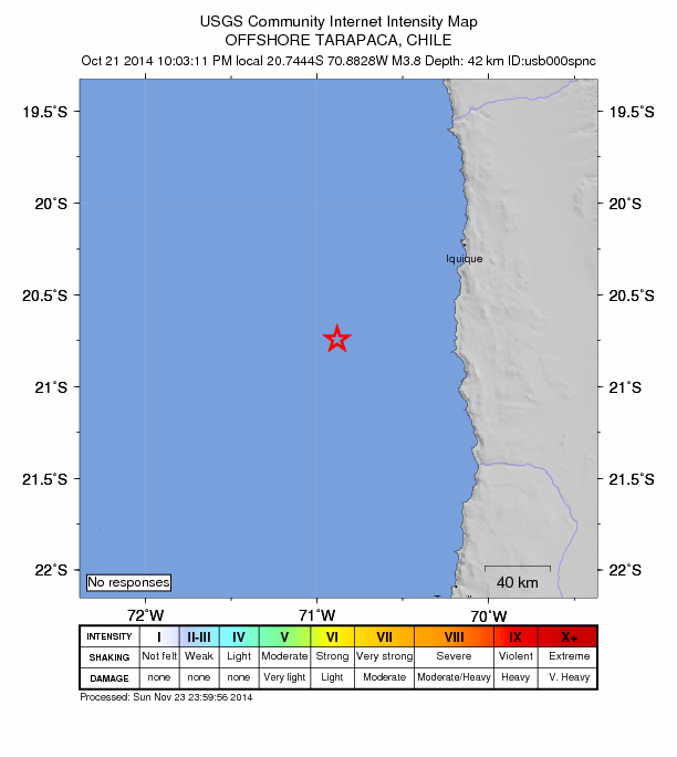 Did You Feel It? map: shaking reported by the public