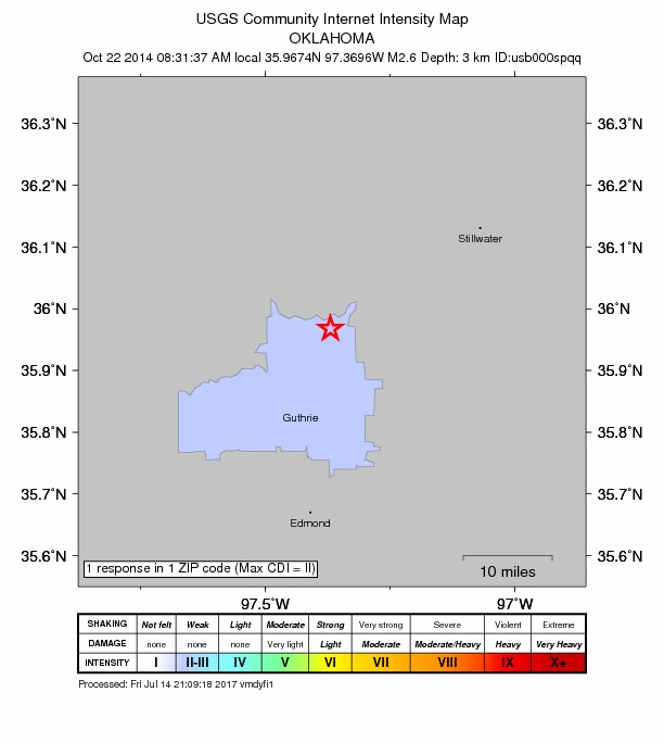 Did You Feel It? map: shaking reported by the public