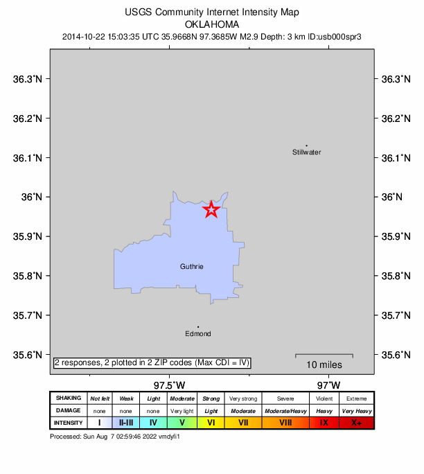 Did You Feel It? map: shaking reported by the public
