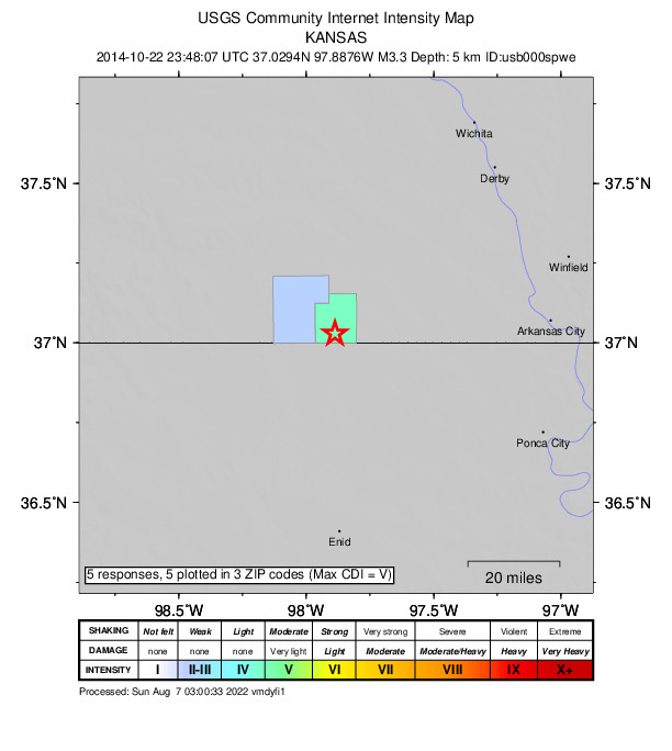 Did You Feel It? map: shaking reported by the public