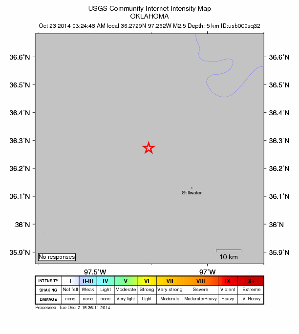 Did You Feel It? map: shaking reported by the public