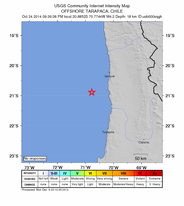 Did You Feel It? map: shaking reported by the public