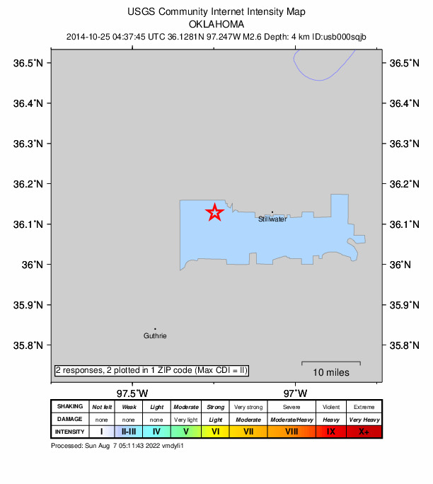 Did You Feel It? map: shaking reported by the public
