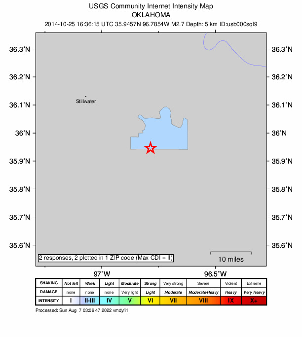 Did You Feel It? map: shaking reported by the public