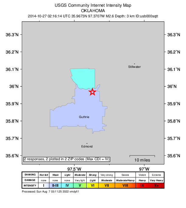 Did You Feel It? map: shaking reported by the public