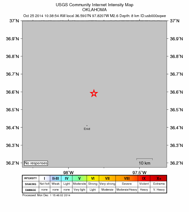 Did You Feel It? map: shaking reported by the public