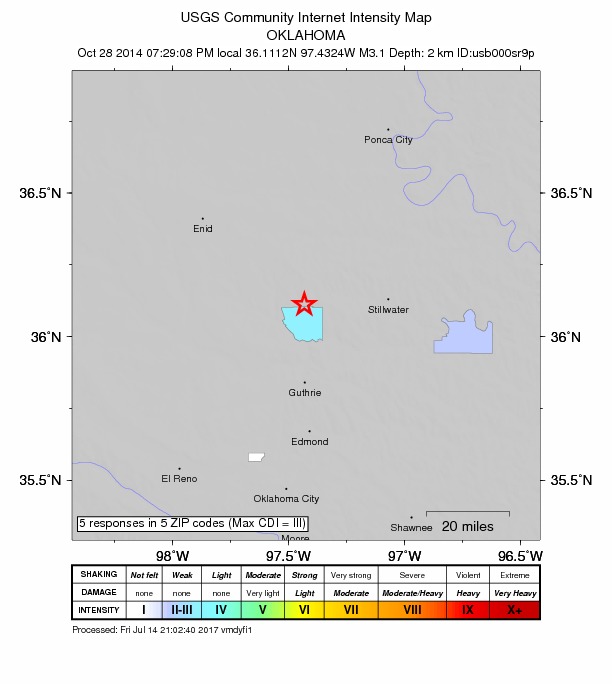 Did You Feel It? map: shaking reported by the public