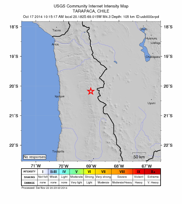 Did You Feel It? map: shaking reported by the public